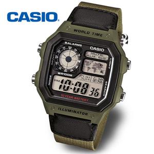 [정품] CASIO 카시오 AE-1200WHB-3B 월드타임 전자 군인시계