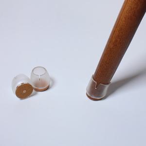 식탁의자 발커버 양말 캡 [투명 실리콘 원형  의자 신발 발싸개]