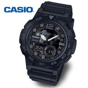 [정품] CASIO 카시오 AEQ-100W-1B 월드타임 방수 전자 군인시계