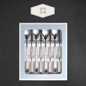 [삼미수저] 무민 더키친 샵 레이져 가족 수저세트 4P