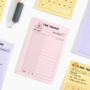 카카오프렌즈 치얼업 스터디 점착 메모지 4type