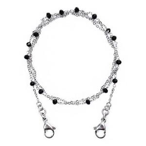 [Jbans]블랙스톤 비즈 써지컬스틸 안경줄 마스크목걸