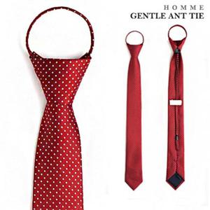 [젠틀안트] 레드 심플 도트 자동넥타이 폭6.5cm 05-1037