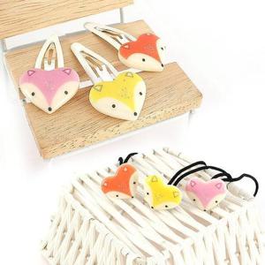 [아랑로랑] 하트여우 헤어방울_똑딱핀