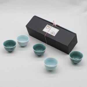 달소금 주기세트 도자기 하늘빛술잔세트(5P)