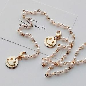 [리본크림][핸드메이드] 스마일진주 마스크목걸이