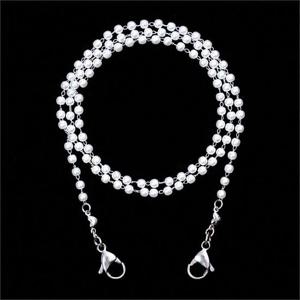 [Jbans]진주 비즈 마스크목걸이 써지컬스틸 체인 스트