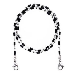 [Jbans]블럭스톤 비즈 써지컬스틸 안경줄 마스크목걸