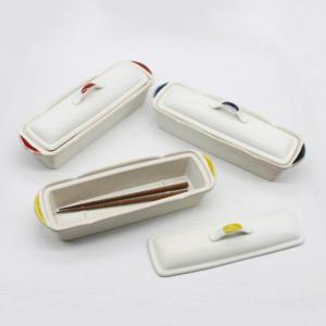 달소금 핸드메이드 도자기 사각 뚜껑수저통(3color)