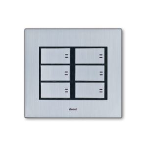 전기스위치커버 6구 스위치 LINE S 실버