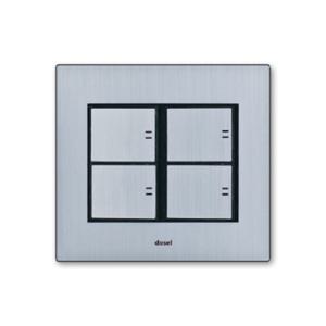 전기스위치커버 4구 스위치 LINE S 실버