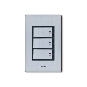 전기스위치커버 3구 스위치 LINE S 실버