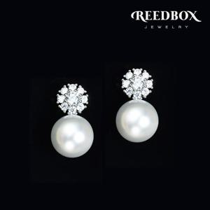 [리드박스] 혼주 면접 릴리꽃 진주 귀걸이 8mm 10mm