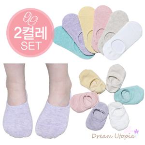 남아 여아 2켤레 아기 유아 아동 키즈 페이크삭스 덧신 어린이집