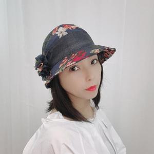 [블루피오레] 린넨 플라워 메쉬 벙거지모자 BFH978