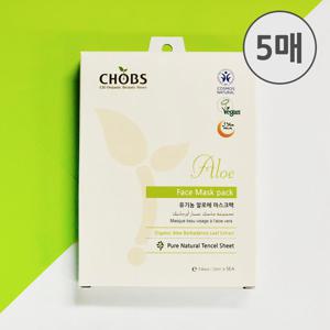 CHOBS(찹스) 유기농 알로에 마스크팩 25ml*5매