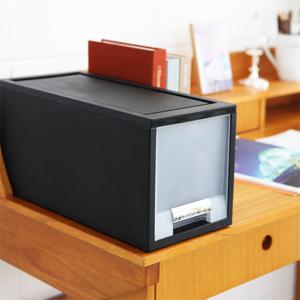 화인 스텝리빙박스 반투명 팬트리 수납함 18 블랙