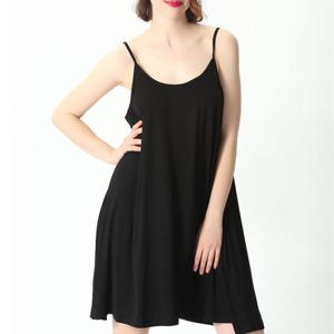 빅사이즈 여성 끈 슬립원피스 잠옷 홈웨어 나시 8956