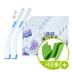 이지드롭 변기크리너 세트 핸들2개+리필4팩 (라벤더향)