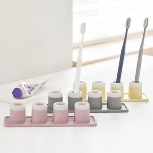 [리본제이]항균실리콘 스탠드업 4구 일체형 칫솔꽂이 다용도꽂이