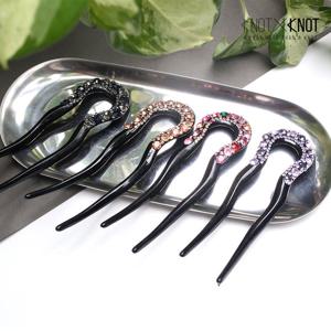 [KNOTXKNOT] 빅 크리스탈 블링블링 U자 비녀핀