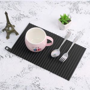 미니멀 실리콘 드라잉 매트(30cm) (블랙) 식기매트