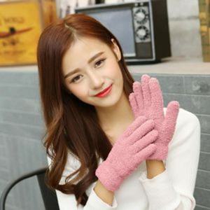소프트 보온 털장갑(핑크) 겨울 여성장갑