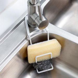 키친홈 2단 수세미 거치대(화이트)걸이식 수세미렉