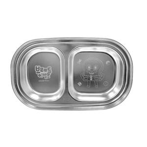 브레드이발소 식판 [겹쳐지는스텐2구-YP1125] [O0026]