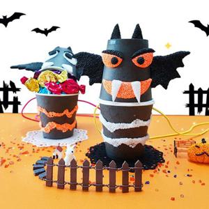 재료 할로윈 박쥐 사탕바구니 만들기 5인세트