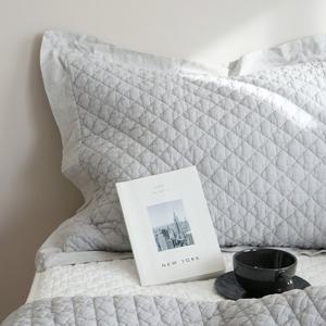 워싱내츄럴콜렉션 토미 퀼트 누빔 베개커버