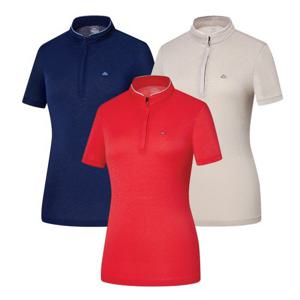 콜핑 스판 통기성 여성  등산 반팔 반집업 티셔츠