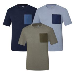 콜핑 가슴 포켓 면 남성 여성 공용 등산 반팔 라운드 티셔츠