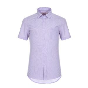 [지센] 남성 슬림핏 잔조직 쿨린넨 반팔 셔츠 MFFDK301_PP