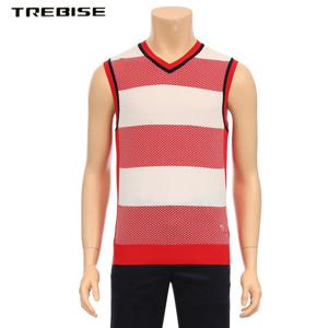트레비스 남성 배색 줄무늬 브이넥 조끼 (TAGSSV01M)