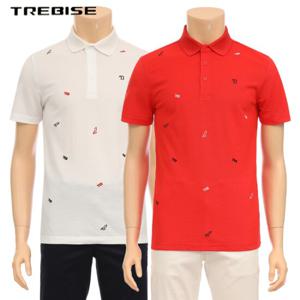 트레비스 남성 면 자수 패턴 반팔티셔츠 (TAGMTS32M)