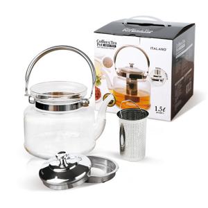이탈리아노 커피 앤  티포트 직화 내열유리 주전자 1.5L