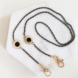 GR061 블랙 명품 체인 마스크줄 스트랩 끈 고리 목걸이