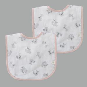 꿈두부 패턴거즈 턱받이 느릿느릿코알라 2개세트 유아 면침받이