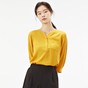 여성 헨리넥 풀오버 7부 셔츠-ABRG5541C06