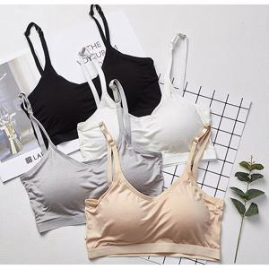 모달 크롭 브라 튜브 탑 S-XL 캡 내장 여자 탱크탑 면 이너 나시