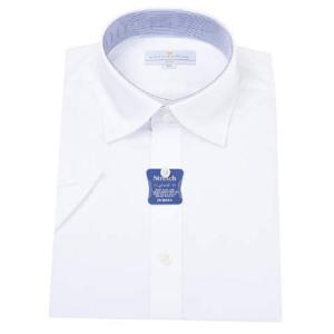 [카운테스마라셔츠][반소매] 슬림핏 화이트 솔리드.스냅 CDHT2B5461A0