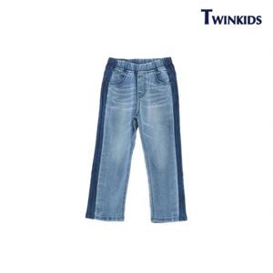 [트윈키즈][TWINKIDS] 와끼투톤일자데님팬츠(T8ST9P18_JE)