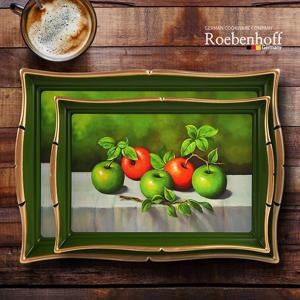 레벤호프 웨이브 사각쟁반 2P세트 청사과 / 트레이