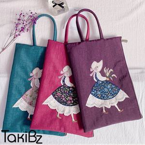 [타키비즈] 레이스소녀 패브릭 손잡이가방