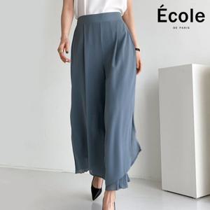 [에꼴드파리]ECOLE 쉬폰 플리츠 밴딩 큐롯팬츠_F16WPB001Z