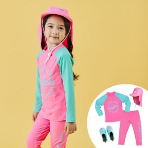 [아이스샌드]아이스샌드 여아동래쉬가드세트+아쿠아슈즈  BR-88077K