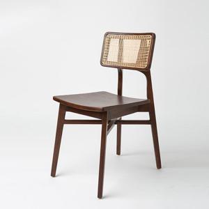 E455 애쉬원목 천연라탄 의자