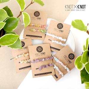 [KNOTXKNOT] 2p 천연석으로 엮어만든 핸드메이드 실핀