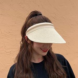 [마물샵] 헬렌 밀짚모자 썬캡 아이보리 여름 모자